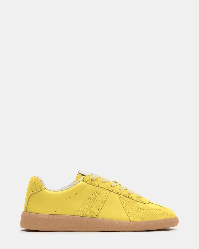 Elegant and classic women's shoes for prom nightDIXIN YELLOW LEATHER