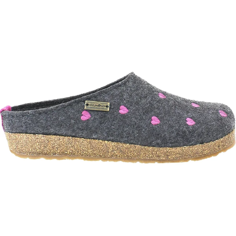 Chic and stylish women's shoes for cocktail partiesWomen's Haflinger Grizzly Cuoricino Anthracite Wool Felt Chic and stylish women's shoes for cocktail partiesWomen's Haflinger Grizzly Cuoricino Anthracite Wool Felt