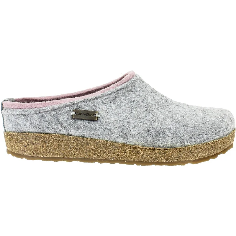 Colorful and vibrant women's shoe patternsWomen's Haflinger Kris Silver Grey Wool