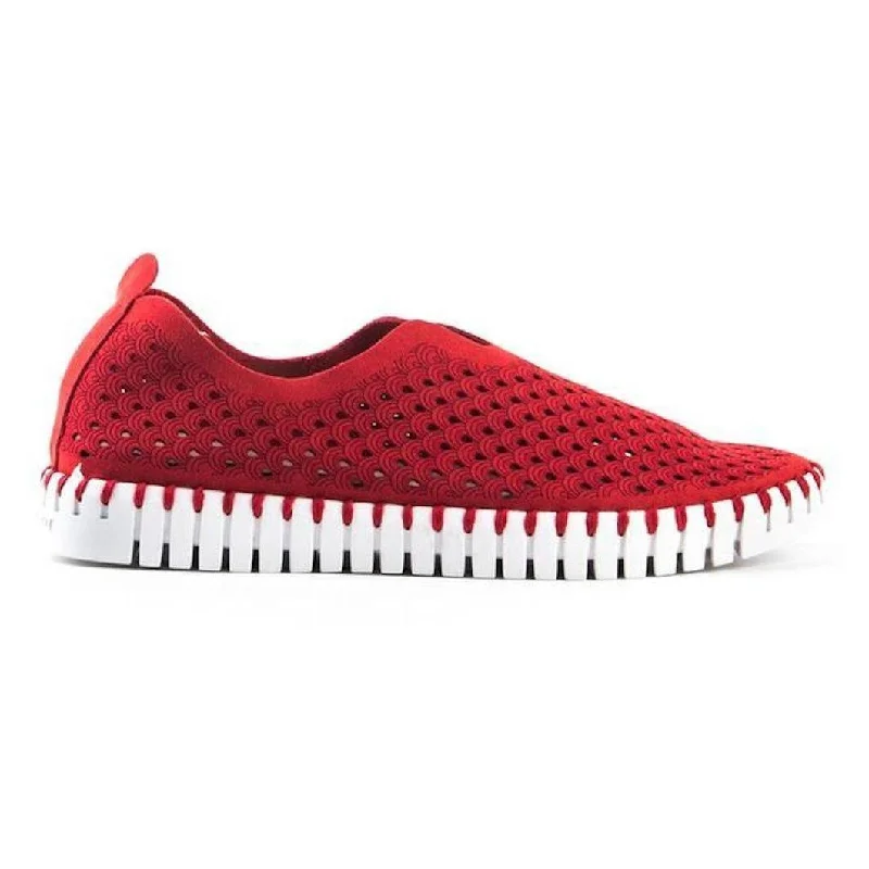 Elegantly stylish women's shoesIlse Jacobsen Women's Tulip 139 Deep Red Perforated