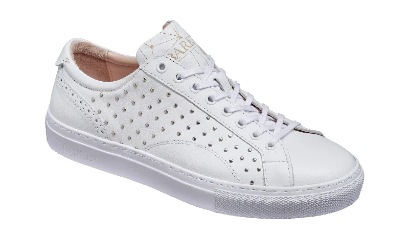 Chic and trendy women's shoes for the officeIsla - White Calf / Studs Womens Rubber Cup Sneaker Shoe Chic and trendy women's shoes for the officeIsla - White Calf / Studs Womens Rubber Cup Sneaker Shoe
