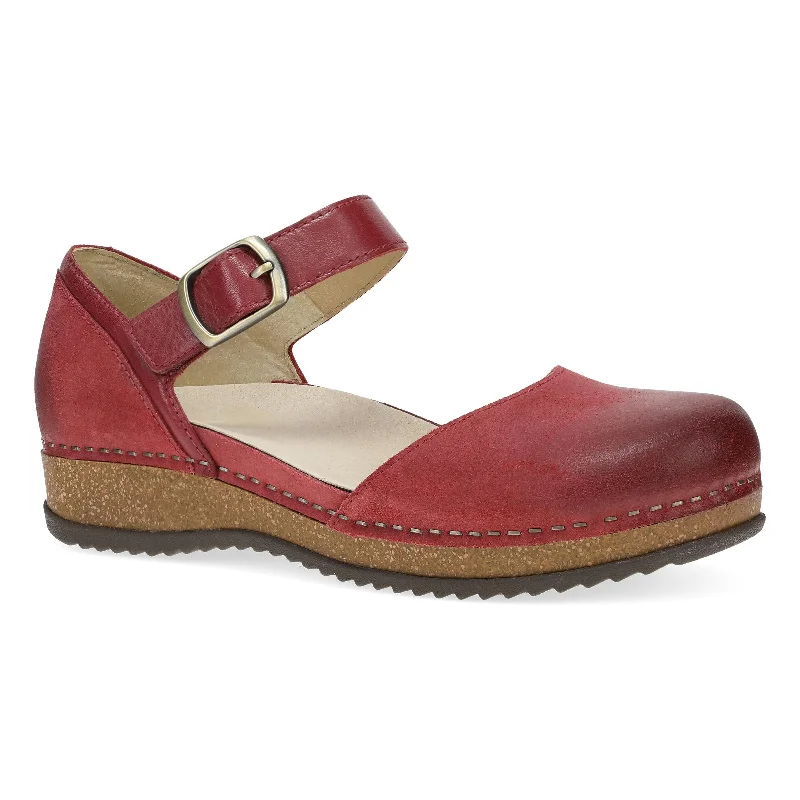 Elegant and sophisticated women's shoe stylesMae Red Burnished Suede