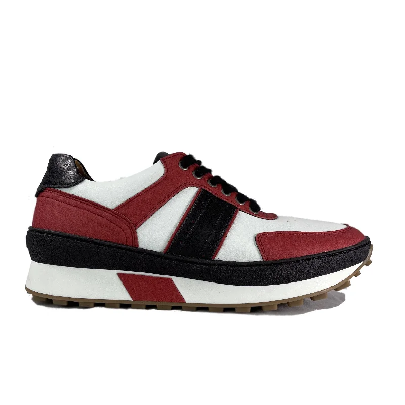 Classic and timeless women's footwear choices'Mickey' vegan sneaker by Zette Shoes - red, white and black Classic and timeless women's footwear choices'Mickey' vegan sneaker by Zette Shoes - red, white and black