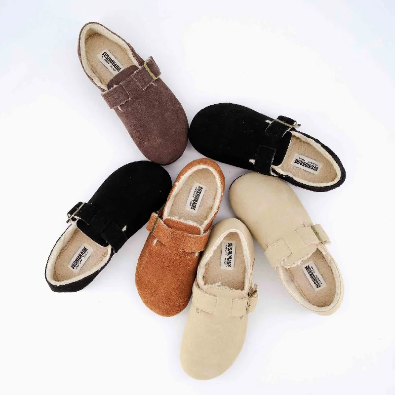 Feminine and dainty women's shoe designsNest Cozy Suede Clog