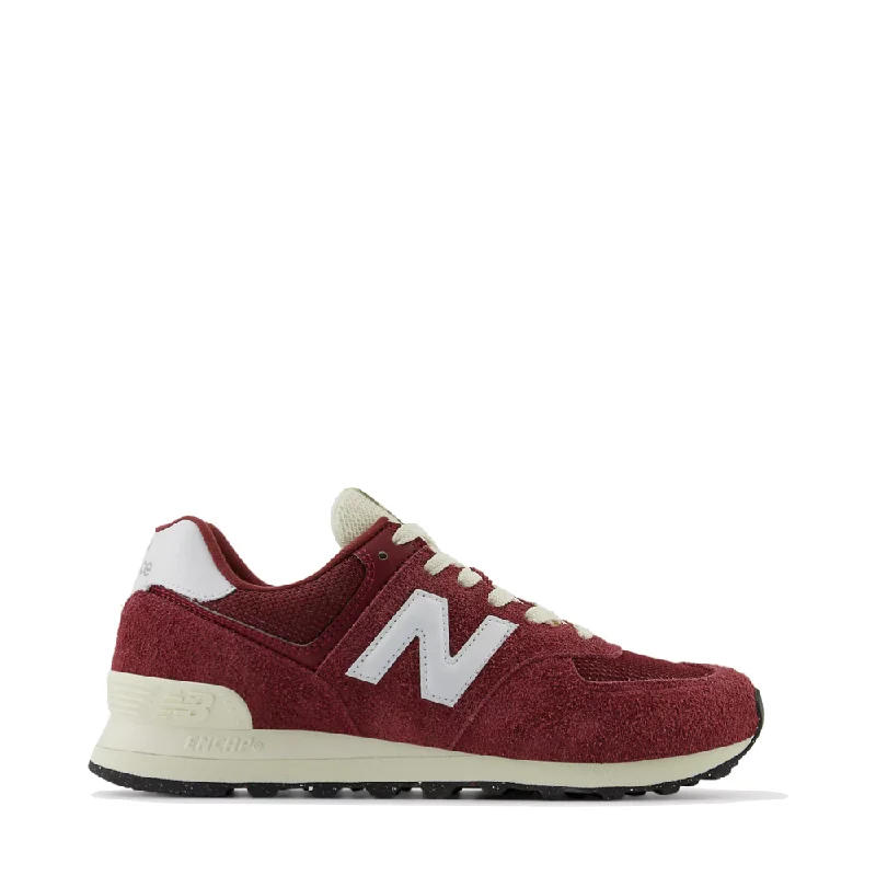 Chic and stylish women's shoes for fashion weekNew Balance Women's 574 Sneaker in Classic Crimson with White and Angora Chic and stylish women's shoes for fashion weekNew Balance Women's 574 Sneaker in Classic Crimson with White and Angora