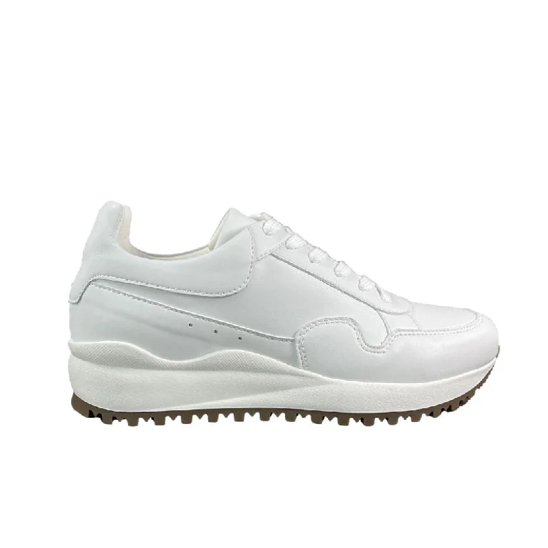 Versatile and stylish women's shoes for all occasions and seasons'Nina' vegan-leather sneaker for women by Zette Shoes - white Versatile and stylish women's shoes for all occasions and seasons'Nina' vegan-leather sneaker for women by Zette Shoes - white