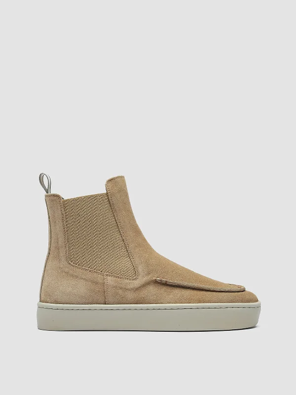 Bold and colorful women's shoes for making a statementBUG 107 - Taupe Suede High-Top Sneakers Bold and colorful women's shoes for making a statementBUG 107 - Taupe Suede High-Top Sneakers