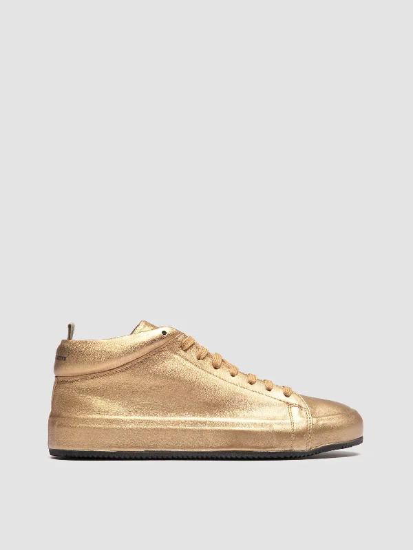 Versatile and stylish women's shoes for city walksEASY 102 - Gold Leather Low Top Sneakers Versatile and stylish women's shoes for city walksEASY 102 - Gold Leather Low Top Sneakers