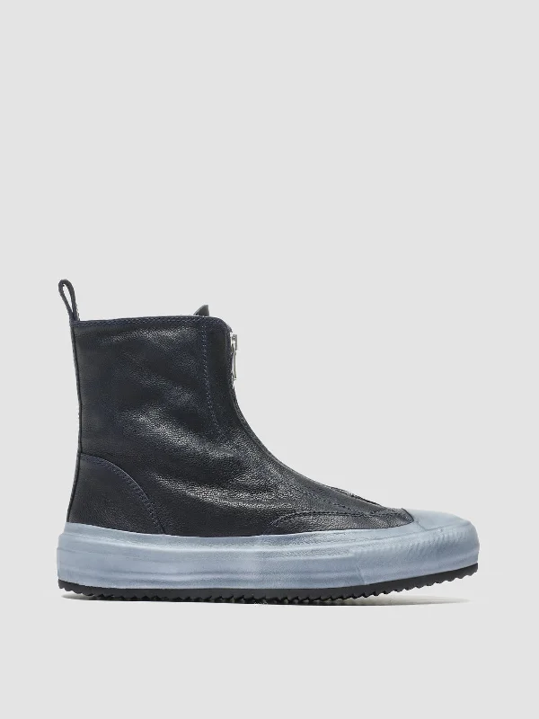 Luxurious and opulent women's shoe optionsMES 109 - Blue Leather High-Top SneakerS