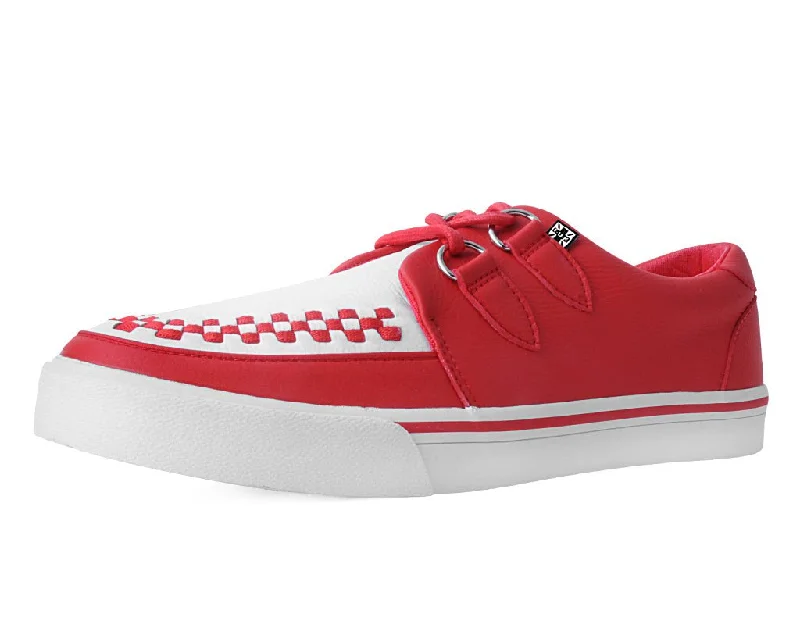 Elegant and refined women's shoe designsRed & White 2-Ring Creeper Sneaker