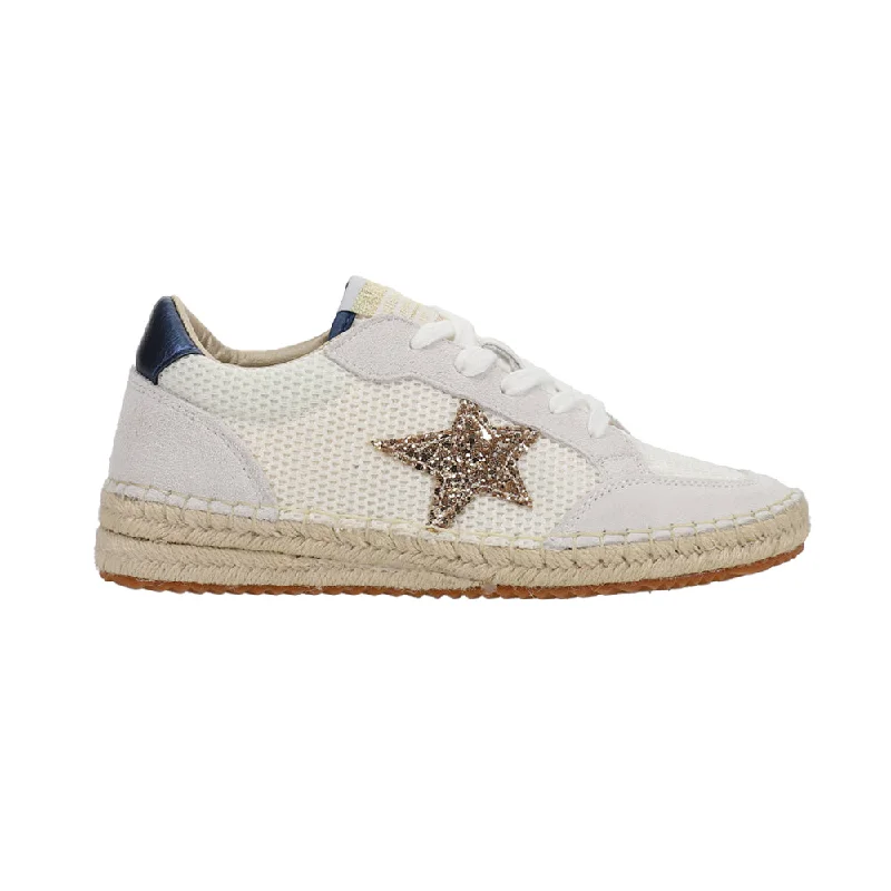 Elegant and refined women's shoe designsSerene Metallic Glitter Lace Up Sneakers