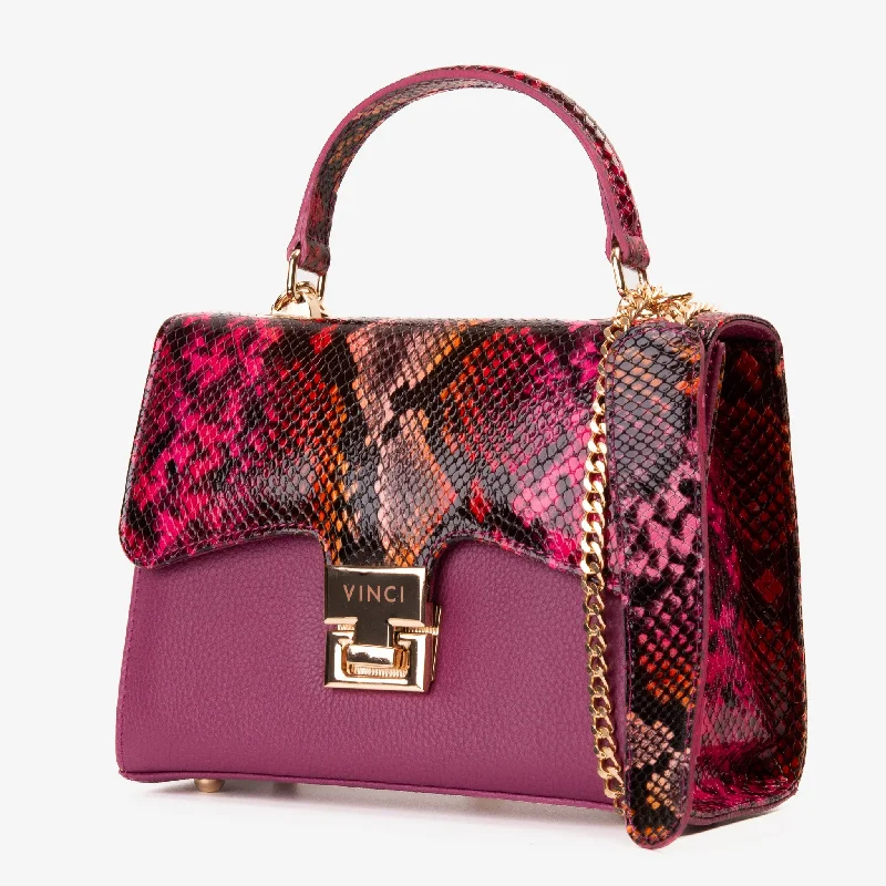 Comfy casual women's shoes for everyday wearThe Burano Fuchsia Leather Handbag