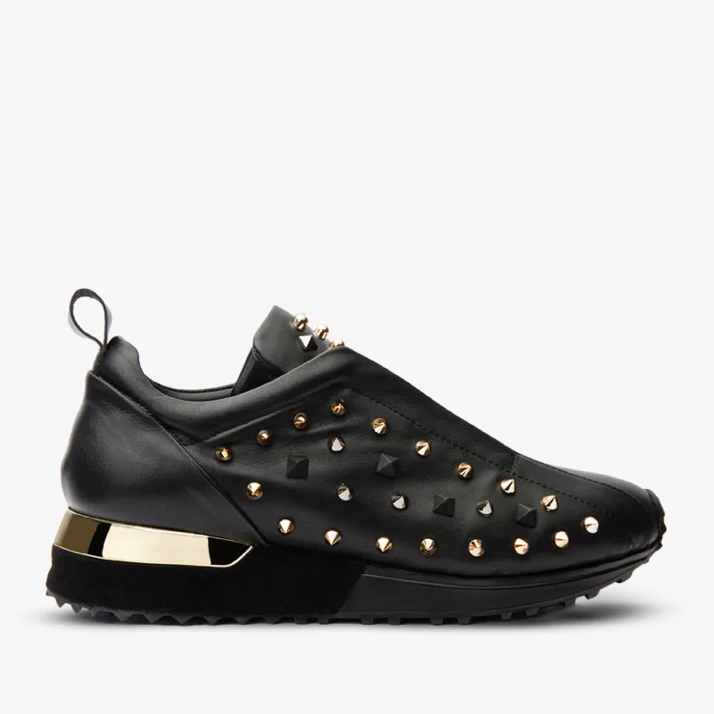 Comfy and casual women's shoes for the weekendThe Infanta Black Spike Leather Women Sneaker Limited Edition Comfy and casual women's shoes for the weekendThe Infanta Black Spike Leather Women Sneaker Limited Edition
