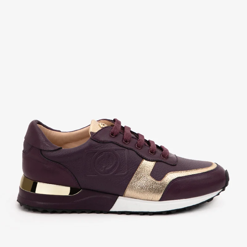 Elegant and classic women's shoes for bridal partiesThe Masal Purple Leather Women Sneaker Elegant and classic women's shoes for bridal partiesThe Masal Purple Leather Women Sneaker