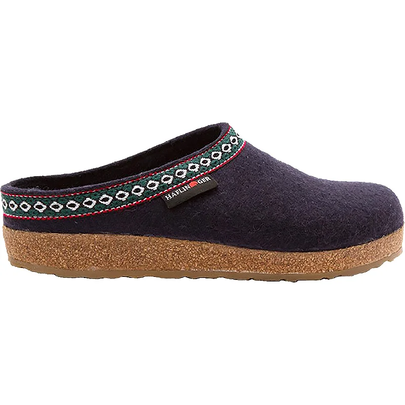 Elegant and sophisticated women's shoes for dinner datesUnisex Haflinger GZ Navy Wool Elegant and sophisticated women's shoes for dinner datesUnisex Haflinger GZ Navy Wool