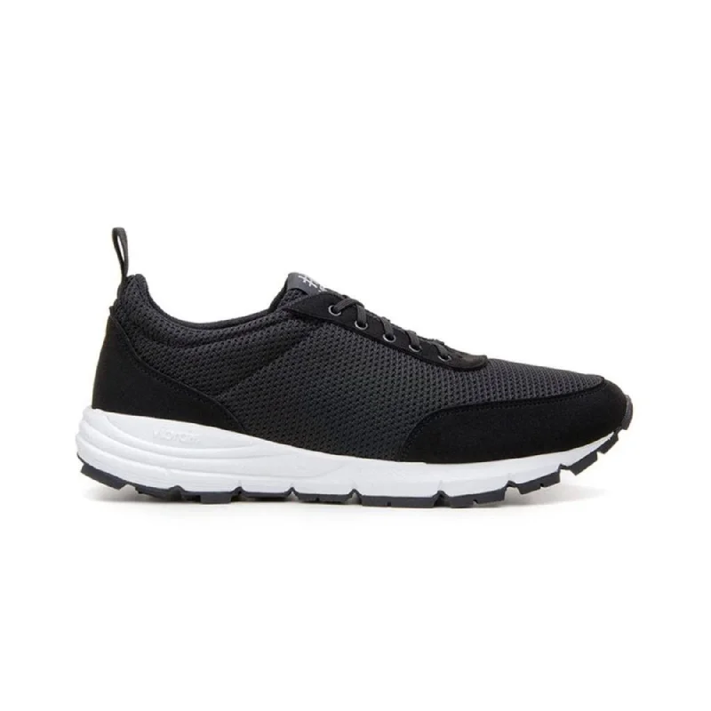Sleek and modern women's footwear options'Wave Trainer' vegan lace-up athletic sneaker by Ahimsa - black Sleek and modern women's footwear options'Wave Trainer' vegan lace-up athletic sneaker by Ahimsa - black