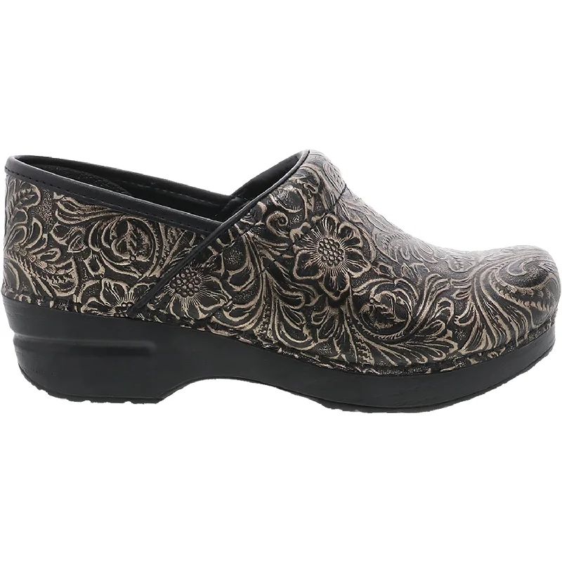 Stunning and eye-catching women's footwearWomen's Dansko Professional Black Antique Tooled Leather Stunning and eye-catching women's footwearWomen's Dansko Professional Black Antique Tooled Leather