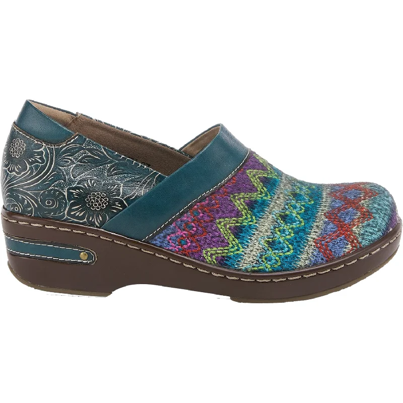 Flattering and figure-hugging women's footwearWomen's L'Artiste by Spring Step Zagabank Teal Multi Leather Flattering and figure-hugging women's footwearWomen's L'Artiste by Spring Step Zagabank Teal Multi Leather