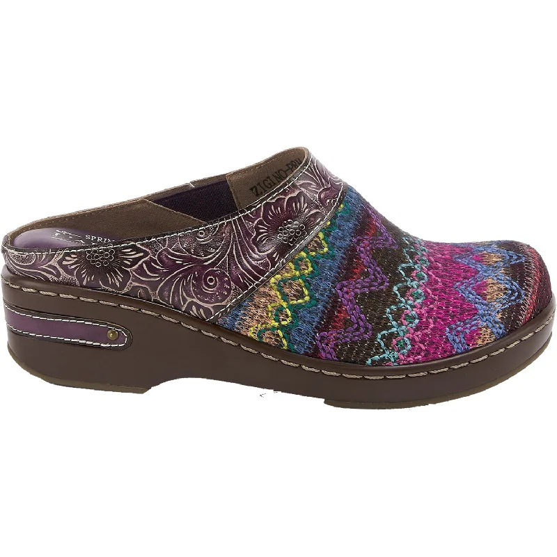 Feminine and romantic women's shoe designsWomen's L'Artiste by Spring Step Zigino Purple Multi Leather