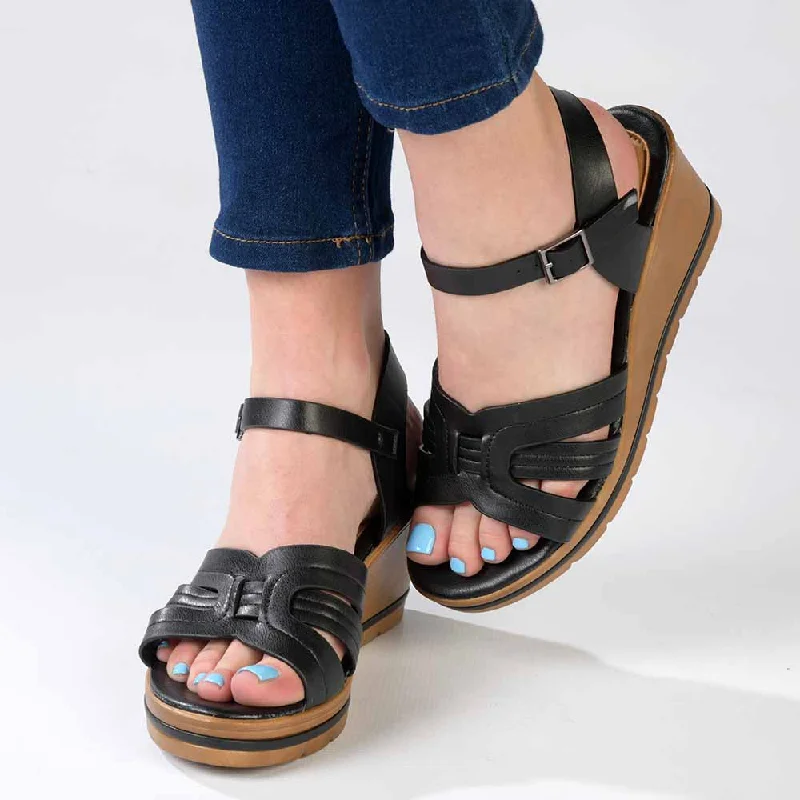 Fashion-forward and trendy women's shoe stylesAlessio Fashion Comfort Sandals - Black Fashion-forward and trendy women's shoe stylesAlessio Fashion Comfort Sandals - Black