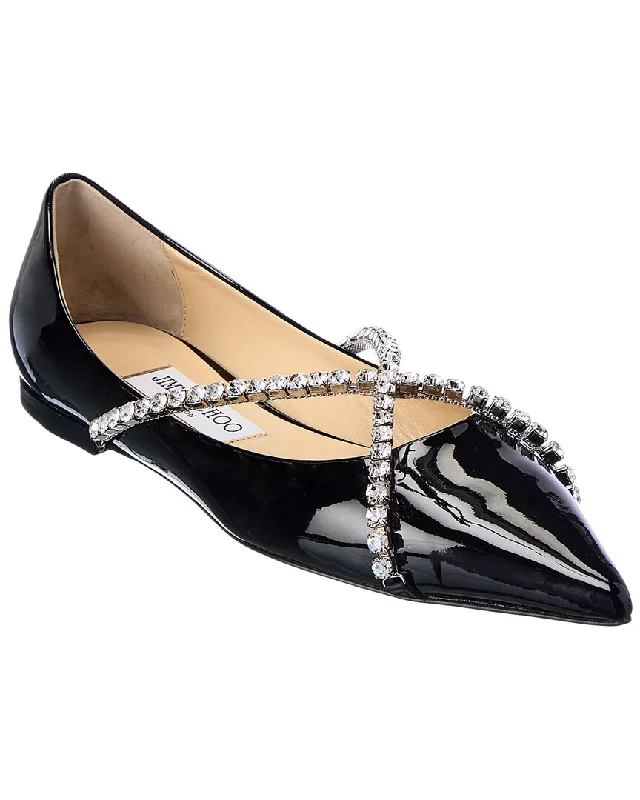 Elegant and sophisticated women's shoes for dinner datesJimmy Choo Genevi Patent Flat Elegant and sophisticated women's shoes for dinner datesJimmy Choo Genevi Patent Flat