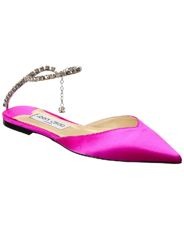 Comfy and casual women's shoes for the weekendJimmy Choo Saeda Satin Flat
