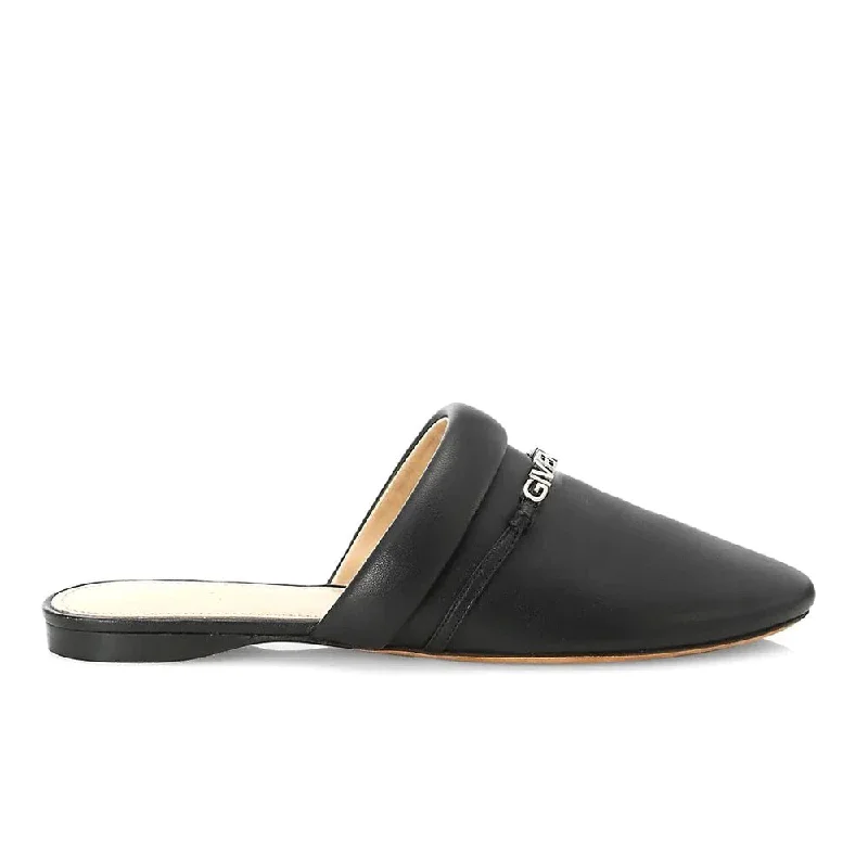 Sleek and modern women's footwear optionsGivenchy Women's Leather Elba Logo Flats Black Sleek and modern women's footwear optionsGivenchy Women's Leather Elba Logo Flats Black