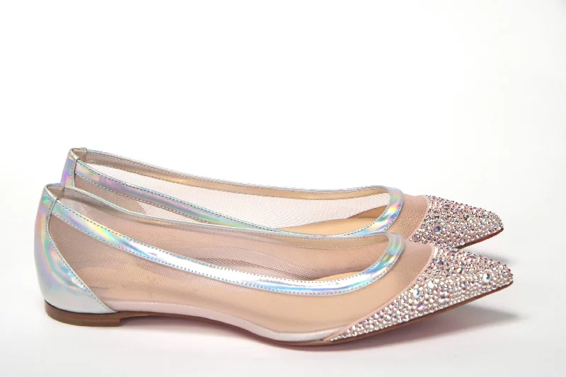 Chic and stylish women's shoes for garden partiesChristian Louboutin Flat Point Crystals Toe Shoe Chic and stylish women's shoes for garden partiesChristian Louboutin Flat Point Crystals Toe Shoe