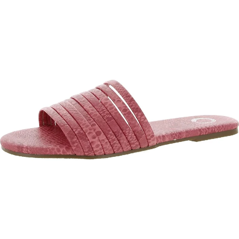 Bold and statement-making women's shoes for the bold and beautifulWomens Slip On Open Toe Flatform Sandals