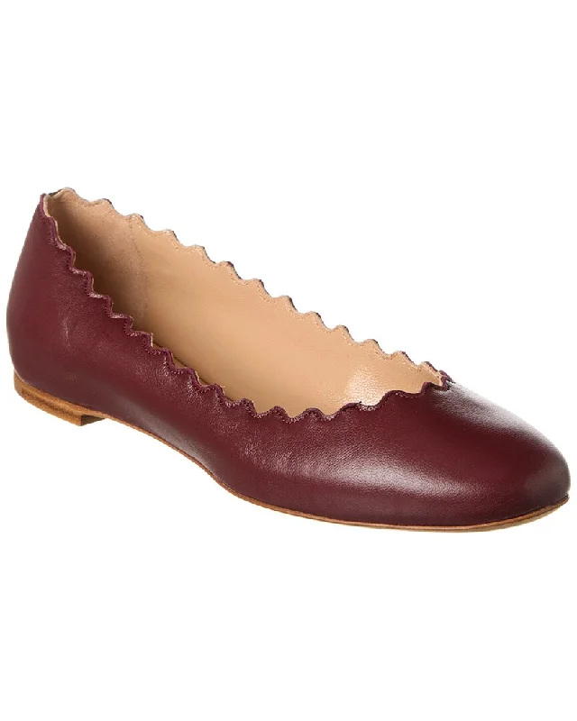 Comfy and stylish women's shoes for lounging around the houseChloé Lauren Scalloped Leather Ballerina Flat Comfy and stylish women's shoes for lounging around the houseChloé Lauren Scalloped Leather Ballerina Flat