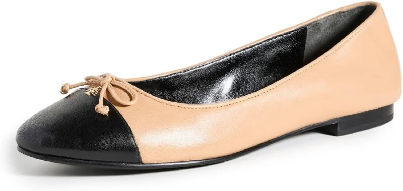 Comfy and stylish women's shoes for walkingTory Burch Women's Cap Bow Toe Leather Ballet Flat, Ginger Shortbread/Perfect Black Comfy and stylish women's shoes for walkingTory Burch Women's Cap Bow Toe Leather Ballet Flat, Ginger Shortbread/Perfect Black