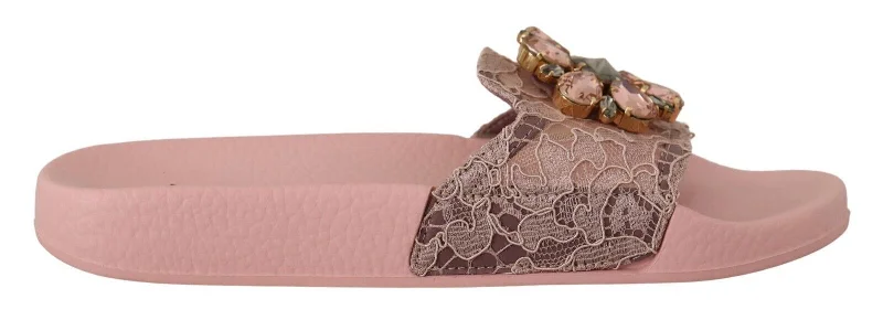 Flattering and stylish women's shoes for petite feetDolce & Gabbana Floral Lace Crystal Embellished Slide Women's Flats Flattering and stylish women's shoes for petite feetDolce & Gabbana Floral Lace Crystal Embellished Slide Women's Flats