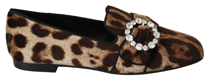 Vibrant and colorful women's shoe collectionsDolce & Gabbana Leopard Print Crystal Embellished Women's Loafers Vibrant and colorful women's shoe collectionsDolce & Gabbana Leopard Print Crystal Embellished Women's Loafers