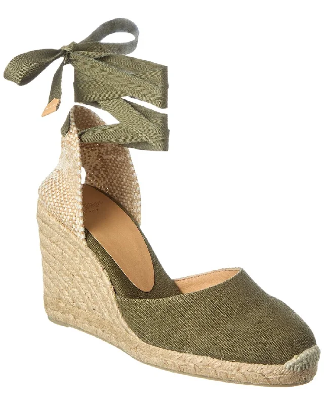 Warm and cozy women's shoes for winterCastañer Carina 80 Canvas Wedge Espadrille