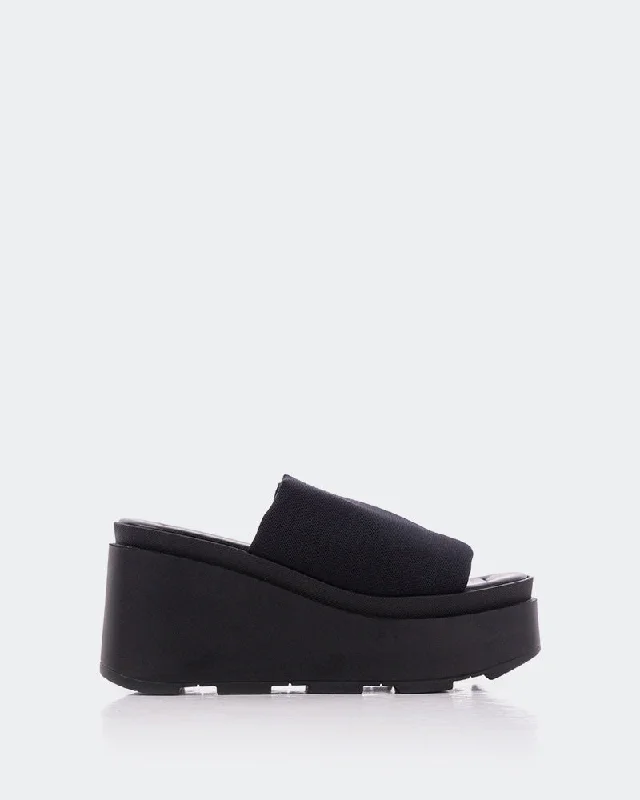 Comfy and stylish women's shoes for flat feetCuddle Black Lycra