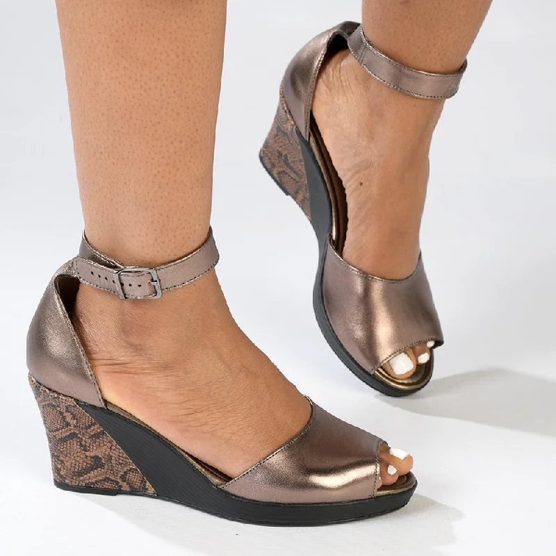 Luxurious and comfortable women's shoe options for special occasionsFroggie Merisa Leather Peep Toe Wedge - Lead Luxurious and comfortable women's shoe options for special occasionsFroggie Merisa Leather Peep Toe Wedge - Lead
