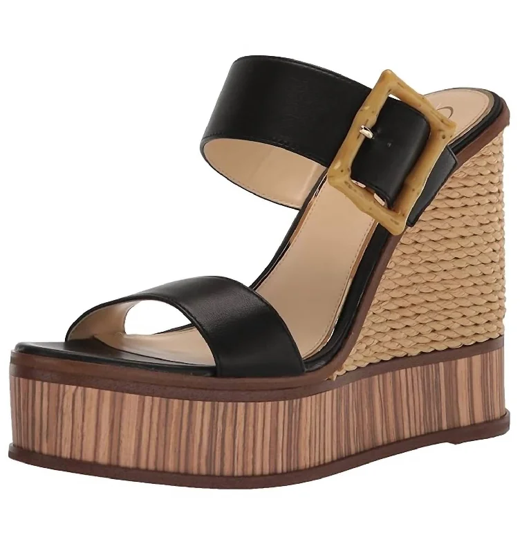 Chic and stylish women's shoes that complement every outfit and occasioHendrya Wedge Sandal In Black Chic and stylish women's shoes that complement every outfit and occasioHendrya Wedge Sandal In Black