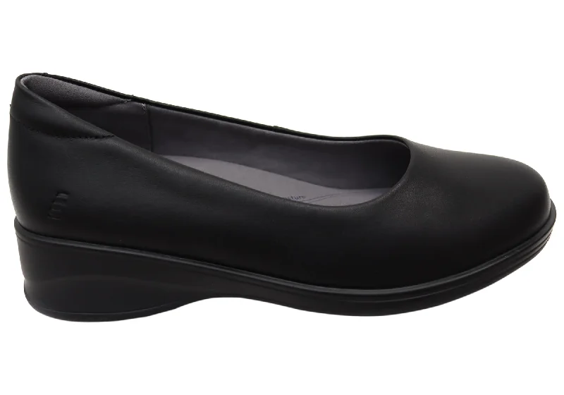 Comfy and cozy women's shoes for loungingHomyped Scope Ballet Womens Comfortable Leather Shoes