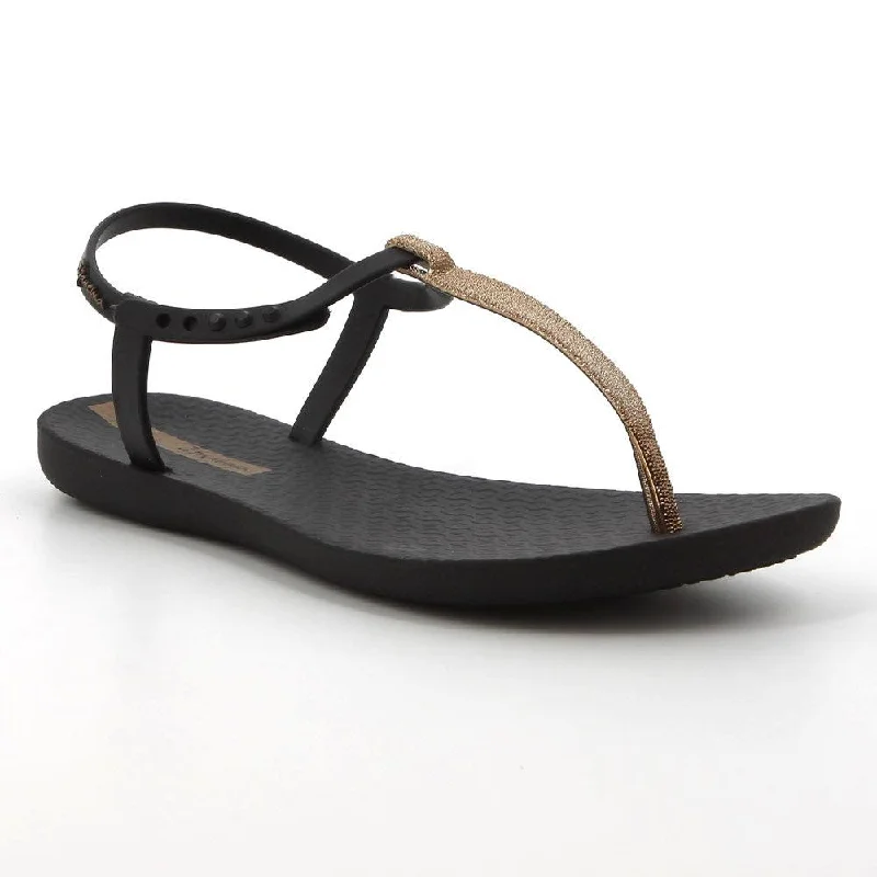 Elegant and sophisticated women's shoes for opera nightsIpanema Back Strap - Galm Trim Sandals - Black/Gold Elegant and sophisticated women's shoes for opera nightsIpanema Back Strap - Galm Trim Sandals - Black/Gold