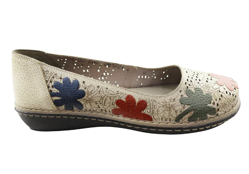 Chic and sophisticated women's footwear for workJ Gean Poppy Womens Comfortable Leather Shoes Made In Brazil