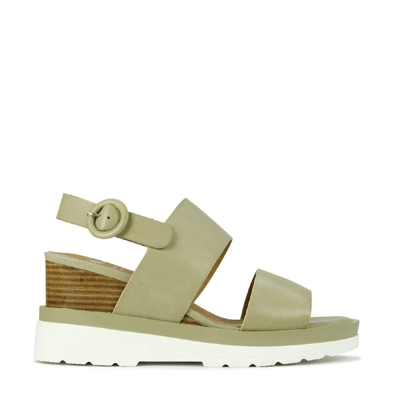 Bold and striking women's shoe fashionsJADES LEATHER WEDGE ARCHIVE SANDAL