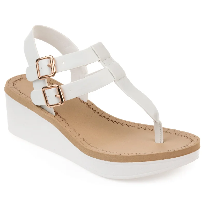 Stylish and supportive women's shoes for plantar fasciitisJournee Collection Women's Tru Comfort Foam Bianca Wedge Sandal Stylish and supportive women's shoes for plantar fasciitisJournee Collection Women's Tru Comfort Foam Bianca Wedge Sandal