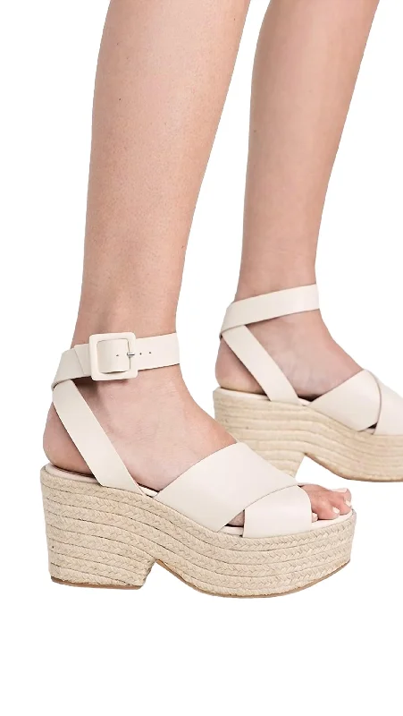 Luxurious and opulent women's shoe optionsLyla Leather Espadrilles In Cream