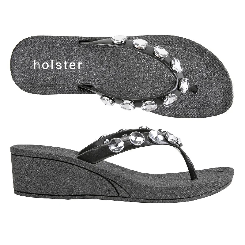 Stylish and elegant women's shoes for weddingsNeptune Wedge - Black