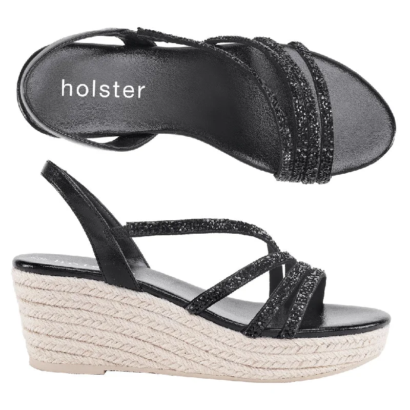 Chic and sophisticated women's footwear for workParty Espadrille - Black