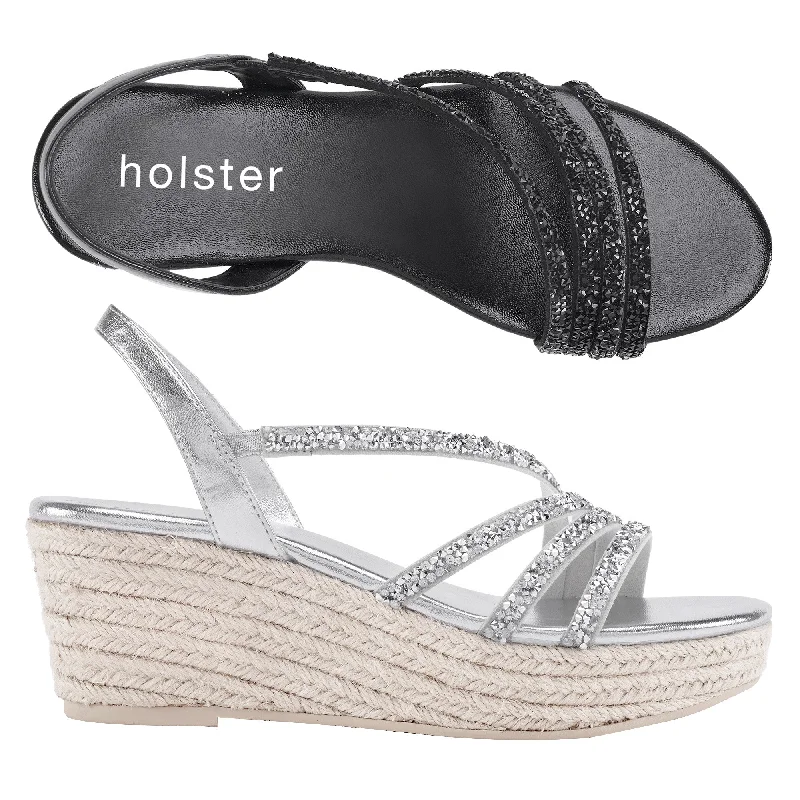 Flattering and stylish women's shoes for petite feetParty Espadrille Bundle - Black/Silver Flattering and stylish women's shoes for petite feetParty Espadrille Bundle - Black/Silver