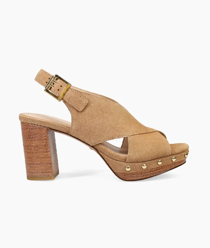 Flattering and stylish women's shoes for wide feetAMBREE LATTE SUEDE