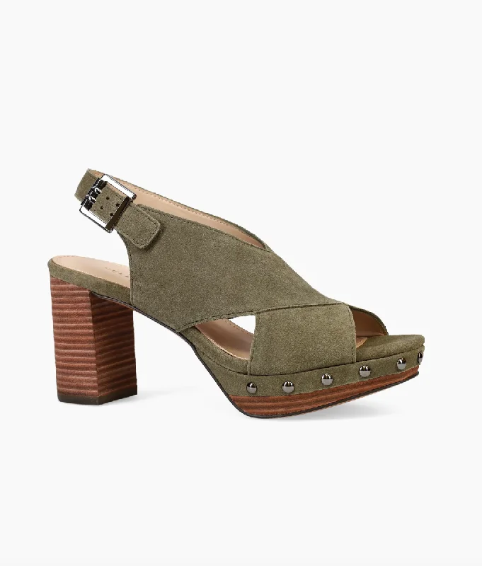 Bold and colorful women's shoes for making a statementAMBREE OLIVE SUEDE
