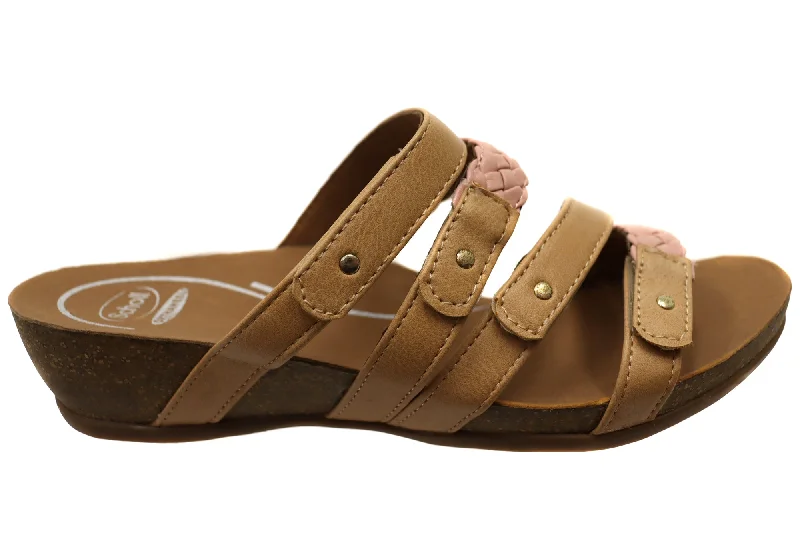 Effortlessly stylish women's shoe choicesScholl Orthaheel Jane Womens Comfortable Wedge Slides Sandals Effortlessly stylish women's shoe choicesScholl Orthaheel Jane Womens Comfortable Wedge Slides Sandals