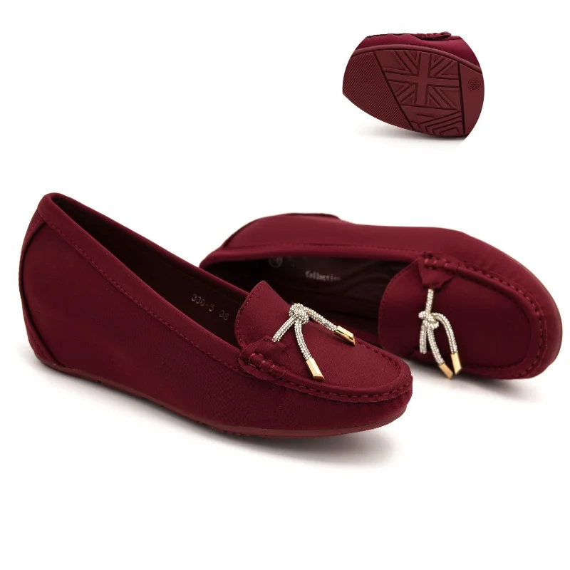 Comfy casual women's shoes for everyday wearSilk wedge S336-5
